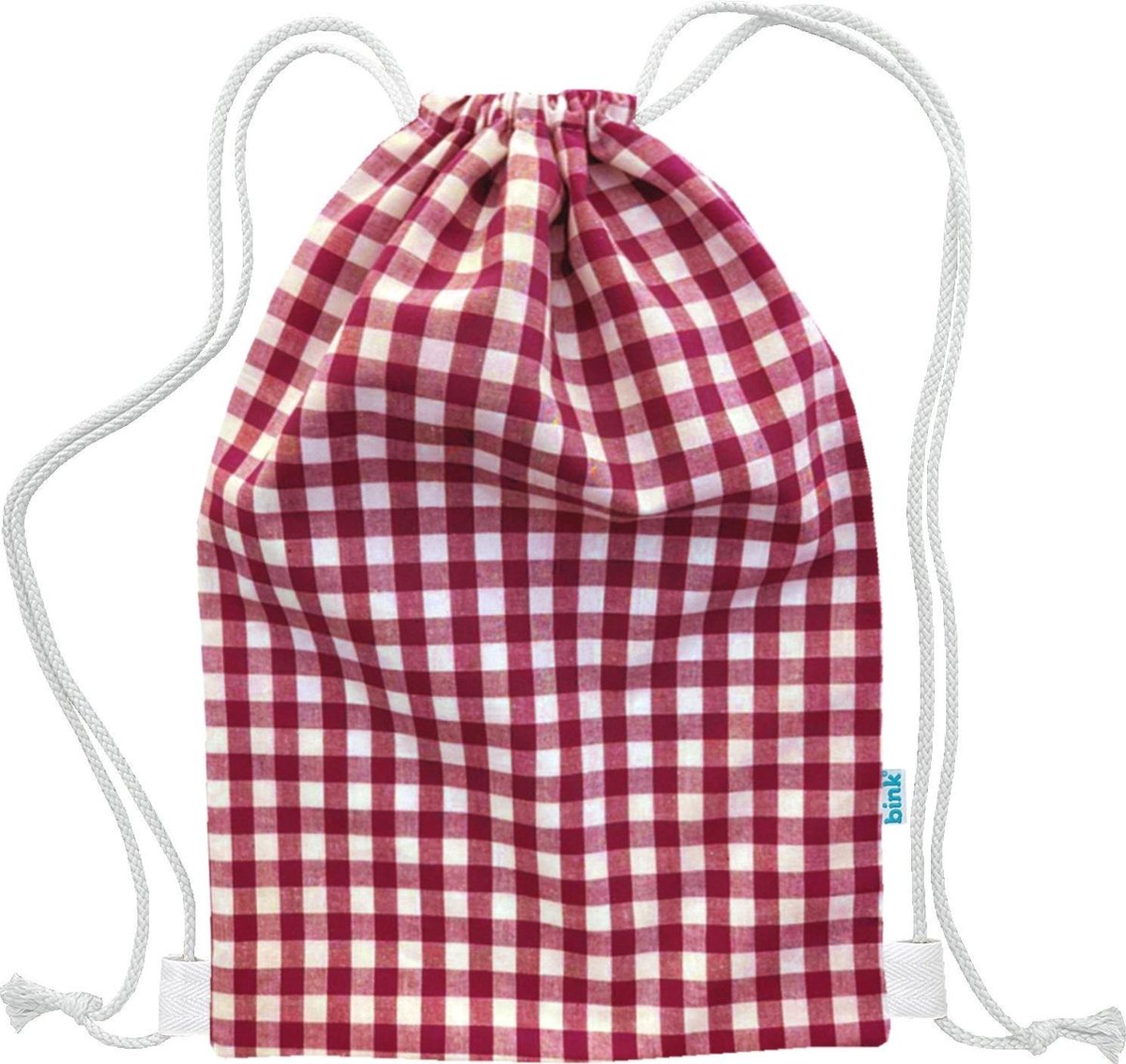 BINK Bedding Gymtas / Zwemtas BB Rood 1 cm ruit 40 x 28 cm