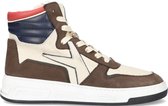 Archivio,22 477 Hoge sneakers - Leren Sneaker - Dames - Bruin - Maat 38