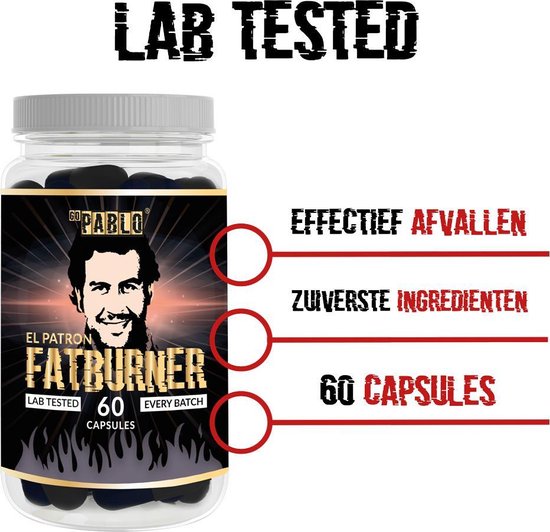 GoPablo Fat Burner - Afslankpillen - 60 capsules - Groene Thee Extract - Caralluma Fimbriata Extract - Bitter Orange Peel extract - fatburner