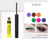 Handaiyan Liquid Gekleurde Eyeliner 6 stuks - Set 1 in de kleuren: Violet, Bruin, Oranje, Groen, Donker roze, Blauw | Voor het perfecte kattenoog | Color Eyeliner Waterproof 6 pcs