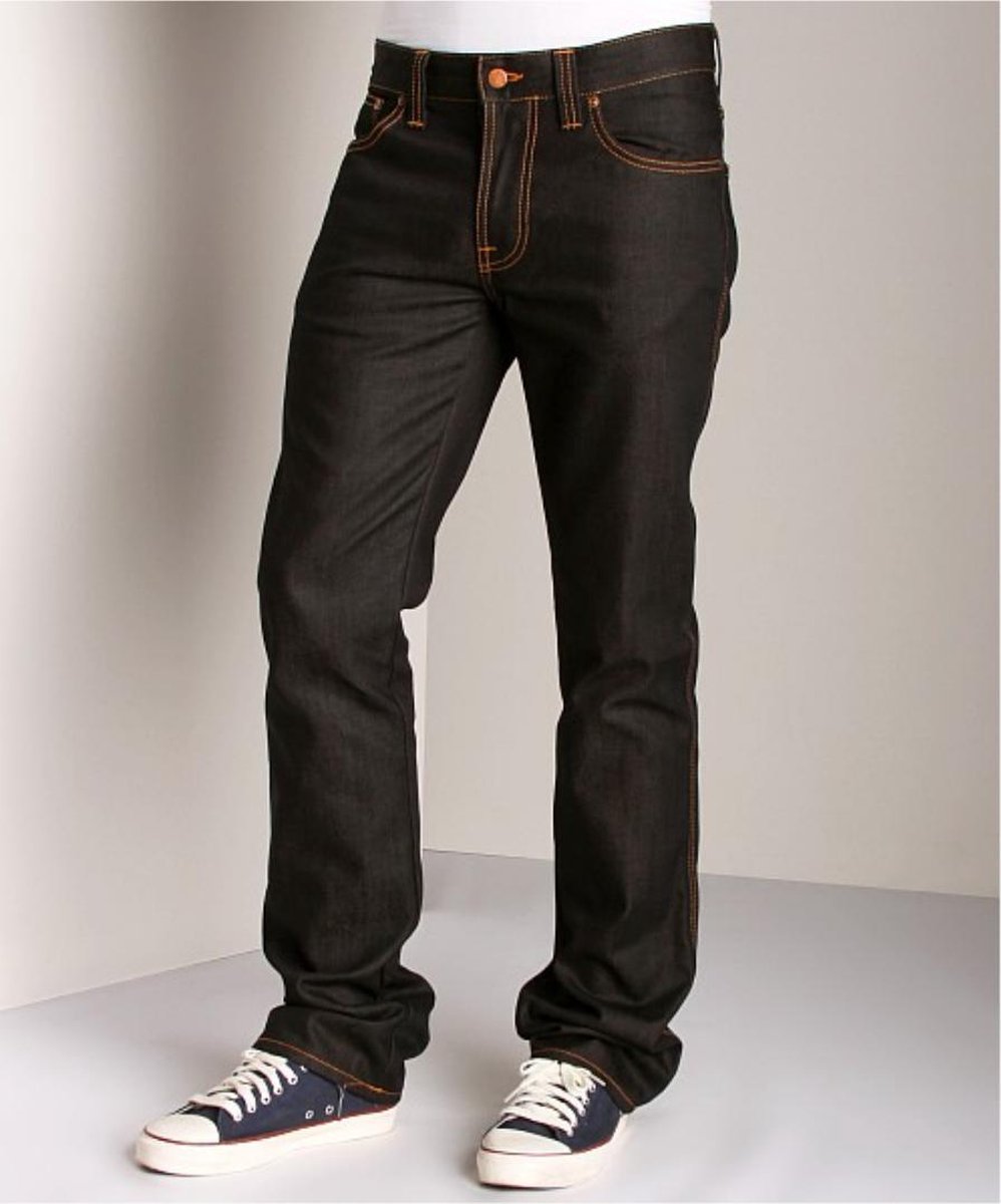 Nudie Jeans - Herenbroek - Slim Jim Straight Tubeleg - Bruine Inslag - Broeken Voor Mannen - Maat S/M - Maat 29 / 34''