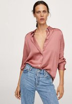 Mango Blouse Soepelvallende Satijnen Blouse 17045757 85 Dames Maat - XXS