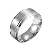 Stainless steel ring Clay | Zwart | Heren ring | Dames ring | Maat 21.8