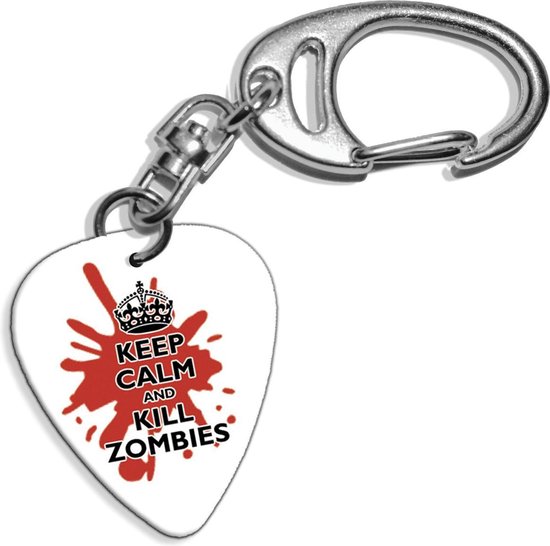 Plectrum sleutelhanger Keep Calm and Kill Zombies