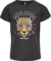KIDS ONLY KONKITA LIFE FIT S/S LEO BOX TOP JRS Meisjes T-shirt - Maat 158/164