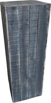 zuil/sokkel/pilaar vurenhout blauw-grijs 34x34x100 cm