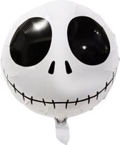 Spook Ballon - 45x45cm - Hoofd - Eng - Ballonnen - Halloween - Thema feest - Verjaardag - Helium ballon - Horror - Folie ballon - Leeg - Halloween Versiering - Halloween accessoire