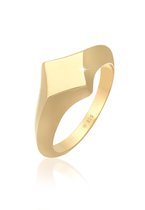 Elli PREMIUM Dames Ring Dames zegelring Rhombus Geo Look Blogger Trend in 925 Sterling Zilver