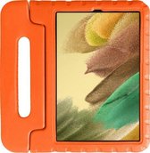 Kinder Tablethoes met Handvat Oranje Geschikt voor Samsung Galaxy Tab A7 Lite - Tablethoes Kindvriendelijk - Beschermhoes voor Kinderen - Shockproof - met Standaard - Tegen Vallen