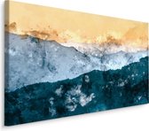 Peinture - Paysage de montagne abstrait, impression sur toile, premium