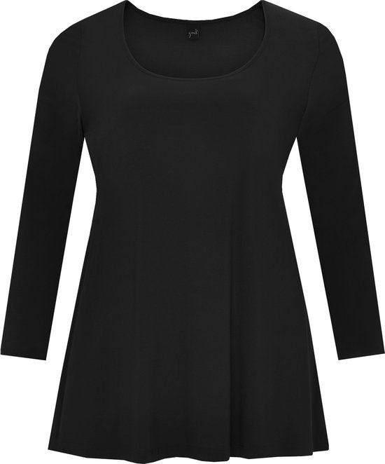 Yoek Dames T-Shirt Lange Mouwen - Zwart - Maat S
