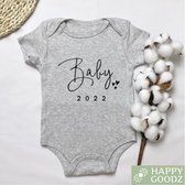 Happy Goodz Baby Romper Hello Daddy hartje, Baby geboren in 2023/2024, Zwangerschapsaankondiging / bekendmaking, Zwanger, 100% katoen, kraam cadeau, rompertje met tekst, aanstaande