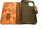 Made-NL Handgemaakte Samsung Galaxy A7 (2018) book case robuuste koper bruin kras leer