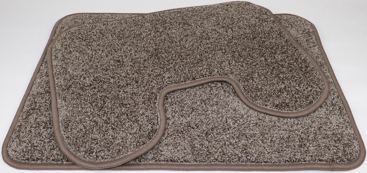 Set - PRIMA - Charmes - Badmat - 50x70cm - en - wc mat - 45x60cm - koffie bruin