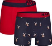 Happy Shorts 2-Pack Kerst Boxershorts Heren Rendier - Maat  XXL