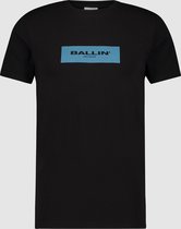 Ballin Amsterdam -  Heren Slim Fit   T-shirt  - Zwart - Maat L
