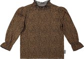 Vinrose meisjes blouse leopard pattern brown maat 146/152