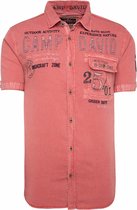 Camp David ® overhemd met korte mouwen en labelapplicaties