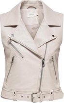 Only Vest Onlvera Faux Leather Waistcoat  Otw 15239240 Moonbeam Dames Maat - M