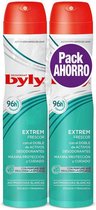 Deodorant Spray Invisible Anti-vlekken Extrem Byly (2 uds)