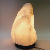 SamStone Zoutlamp Wit 2-3 kg met houten voet