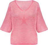 Top Knitted Star Fuchsia