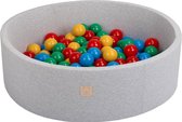 MISIOO Smart ballenbad 90x30 cm 200 ballen 6 cm rond voor kleine kinderen (grijs: meerkleurig)