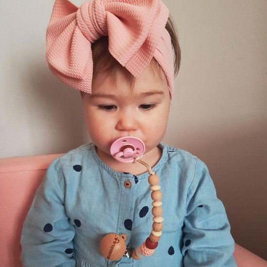 Pacifierclip Eloise LINT|SPENENKOORD|SPEEN|BABY|PEUTER|FIEPKOORD|WOODCLIP|SPEENKOORD|BEIGE