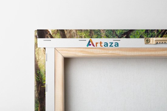 Artaza - Peinture sur toile - Route entourée d' Arbres - 90x60 - Photo sur toile - Impression sur toile