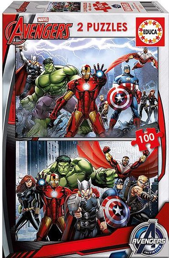 Afbeelding van het spel Puzzel Educa Marvel Avengers (2 x 100 pcs)
