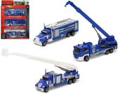 Set auto's Politie Blauw 110905 (3 Pcs)