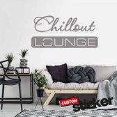 Muursticker - Chillout lounge - zwart - 118x58 cm