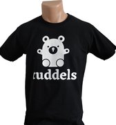 CUDDELS Casual Black T-shirt (Medium)