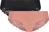 LaSlip - Angels - 2-Pack Meisjes Brazilian Lace - onderbroek - maat 188 mix