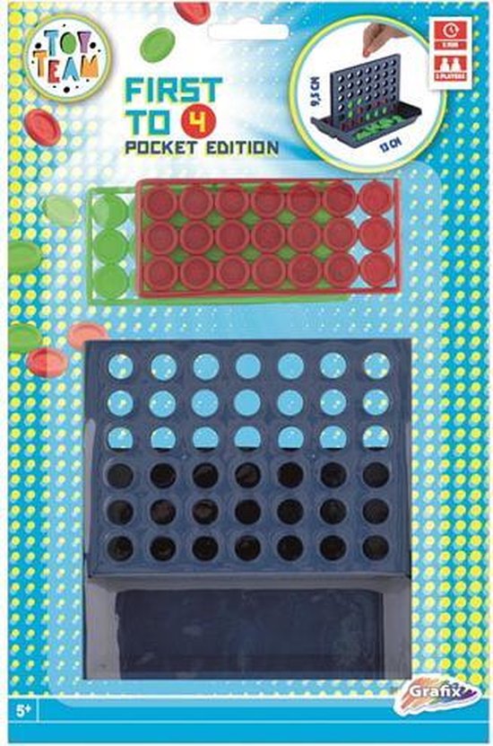 Grafix Pocketspel Vier op een rij op kaart