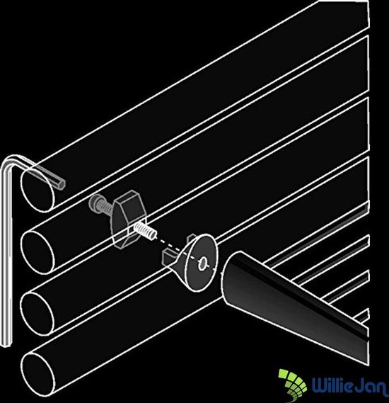 WillieJan Radiator rek voor handdoeken - 5 stangen - Wit - Zonder boren ...