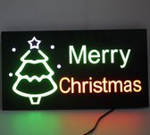 LEDbord - Lichtbord - Merry Christmas - Multicolour - Knipperend