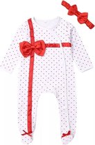 Super schattig kerst pakje met bijpassende haarband voor de baby 7-12 maanden - kerst - baby - babykleding - feestkleding