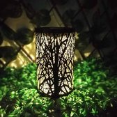 Itagala Design Solar Tafellamp & Hanglamp | Model Tree | Solar Tuinverlichting met accu | 6 tot 8 uur sfeer en gemak met nachtsensor | kleur zwart