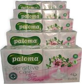 Paloma zakdoekjes - Tissues - Thyme Essence - Sensitive Care - 5 x 8 pakjes