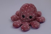 Octopus Mood Knuffel – Omkeerbaar – TikTok Hype 2021 – Verschillende Kleuren – Blij en Boos - XL 30cm - Glitter Paars Roze Goud