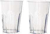 4x verres à boire/verres à eau de camping en plastique incassable 400 ml - verre en polycarbonate