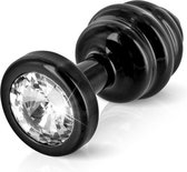 Geribbelde butt plug Zwart 35 mm Diogol 71595