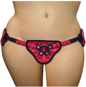 Plus Size Rood Linnen & Satijnen Corset Sportsheets 830286
