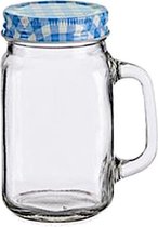 Vivalto Limonadekan Mason Jar 430 Ml Glas Transparant/blauw