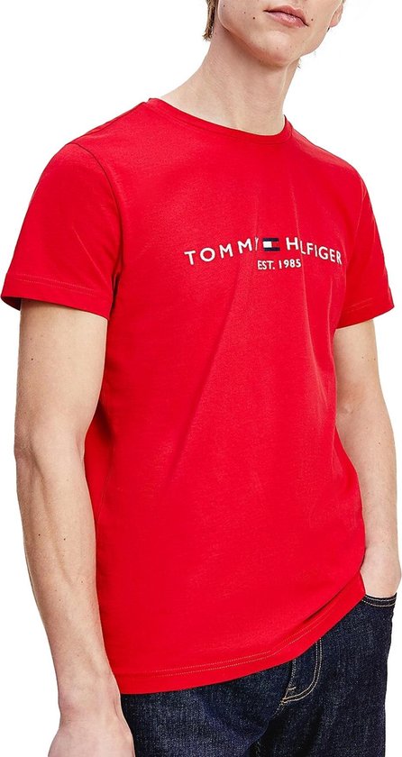 T-shirt Tommy Hilfiger Essential - Homme - Rouge | bol.com