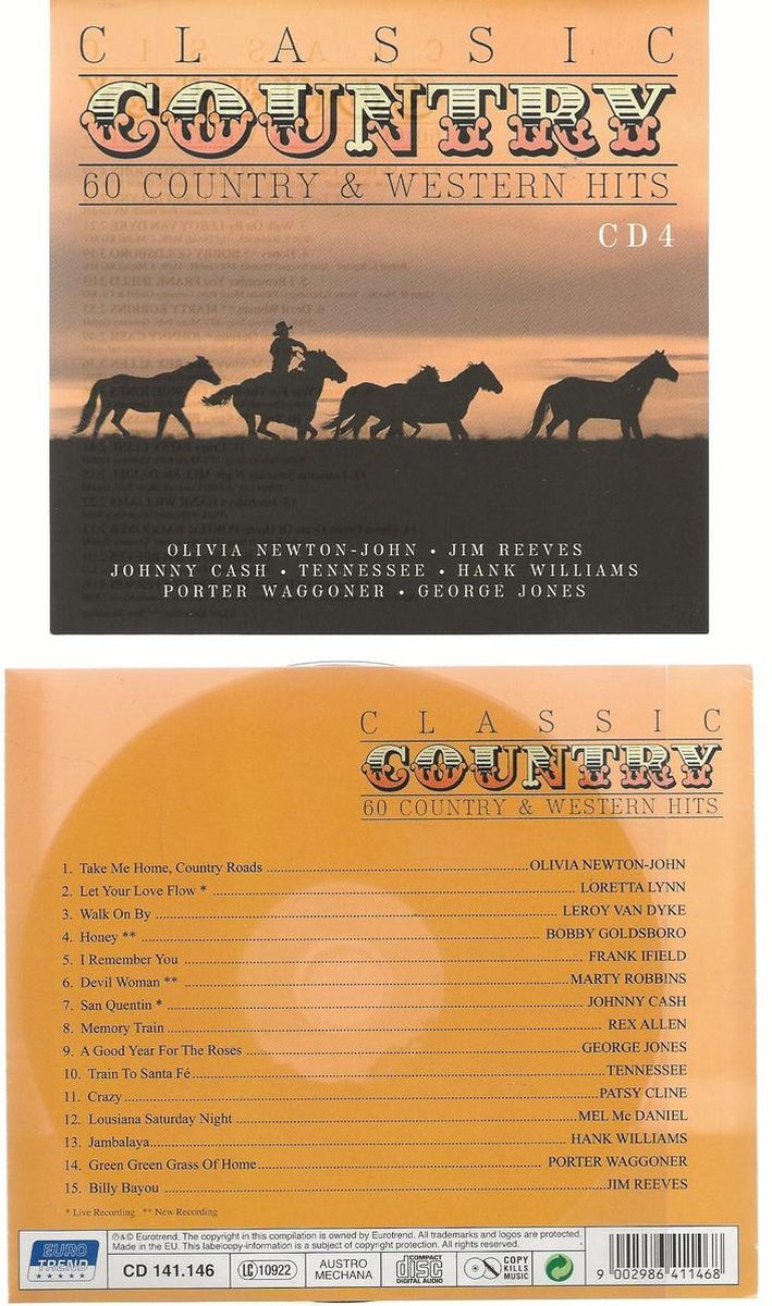 CLASSIC COUNTRY CD vol 1