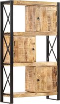 Boekenkast massief mangohout 90x30x150 cm