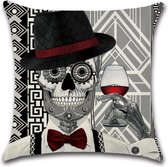 Sierkussen Halloween - Skull Mister - Sierkussen - Halloween - 45x45 cm - Sierkussen - Polyester