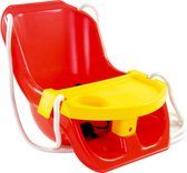 Mochtoys Babyschommelzitje 33,5 X 39 Cm Rood/geel 2-delig